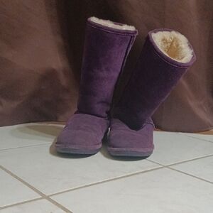 BearPaw Purple Shearling-Lined Tall Winter Boots